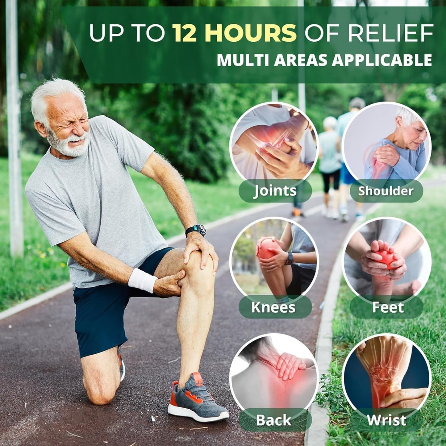 PARCHE PARA DOLOR DE RODILLA KNEE PATCH (60 PARCHES)