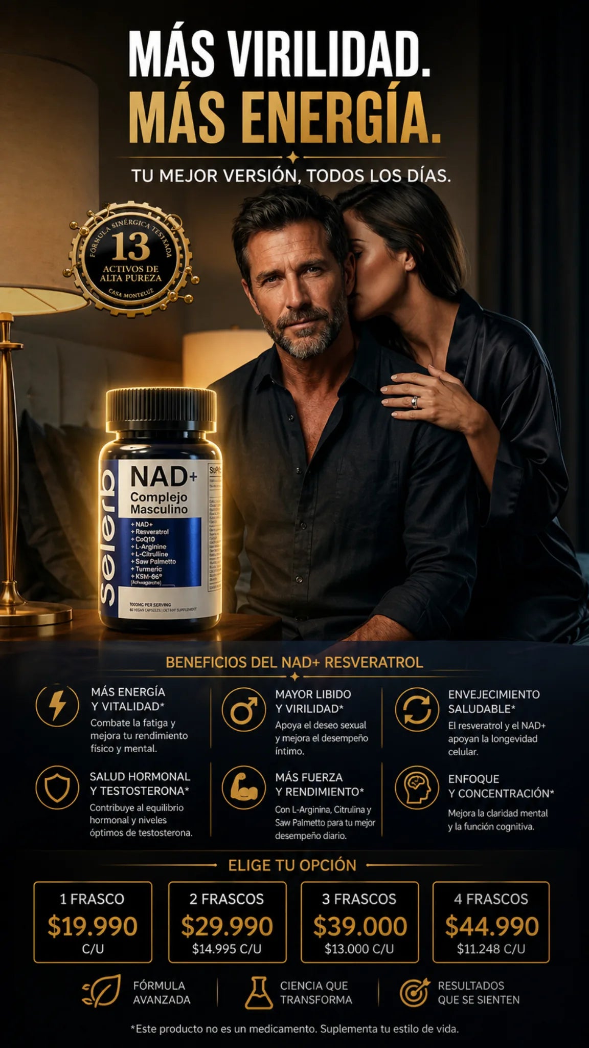 NAD+RESVERATROL - 60 CAPSULAS